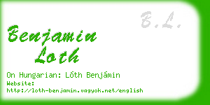 benjamin loth business card